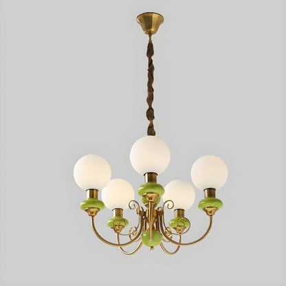 Chandelier Onyx Moderne – Luminaire Élégant en Métal et Verre pour Salon et Salle à Manger