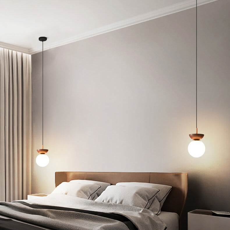 Suspension Log Japonaise - Lampe LED avec Lumière Réglable pour Ambiance Épurée