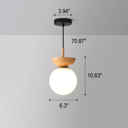 Suspension Log Japonaise - Lampe LED avec Lumière Réglable pour Ambiance Épurée