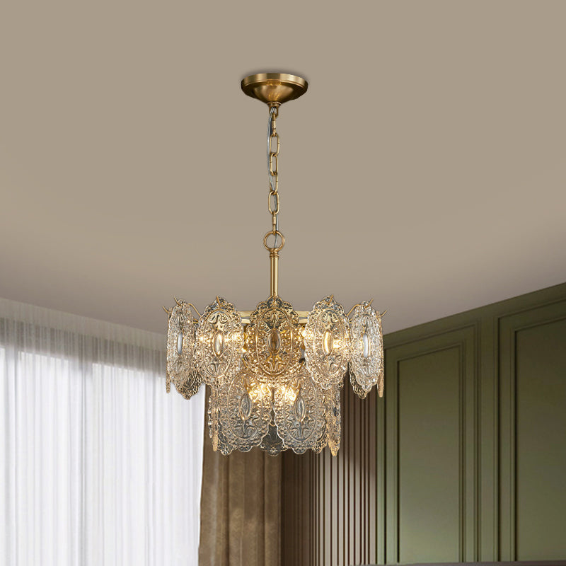 Lustre Cristal 5/7 Têtes – Élégance et Luxe avec Détails Enrichis