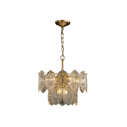 Lustre Cristal 5/7 Têtes – Élégance et Luxe avec Détails Enrichis