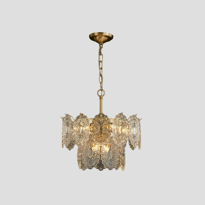 Lustre Cristal 5/7 Têtes – Élégance et Luxe avec Détails Enrichis