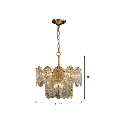 Lustre Cristal 5/7 Têtes – Élégance et Luxe avec Détails Enrichis