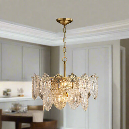 Lustre Cristal 5/7 Têtes – Élégance et Luxe avec Détails Enrichis