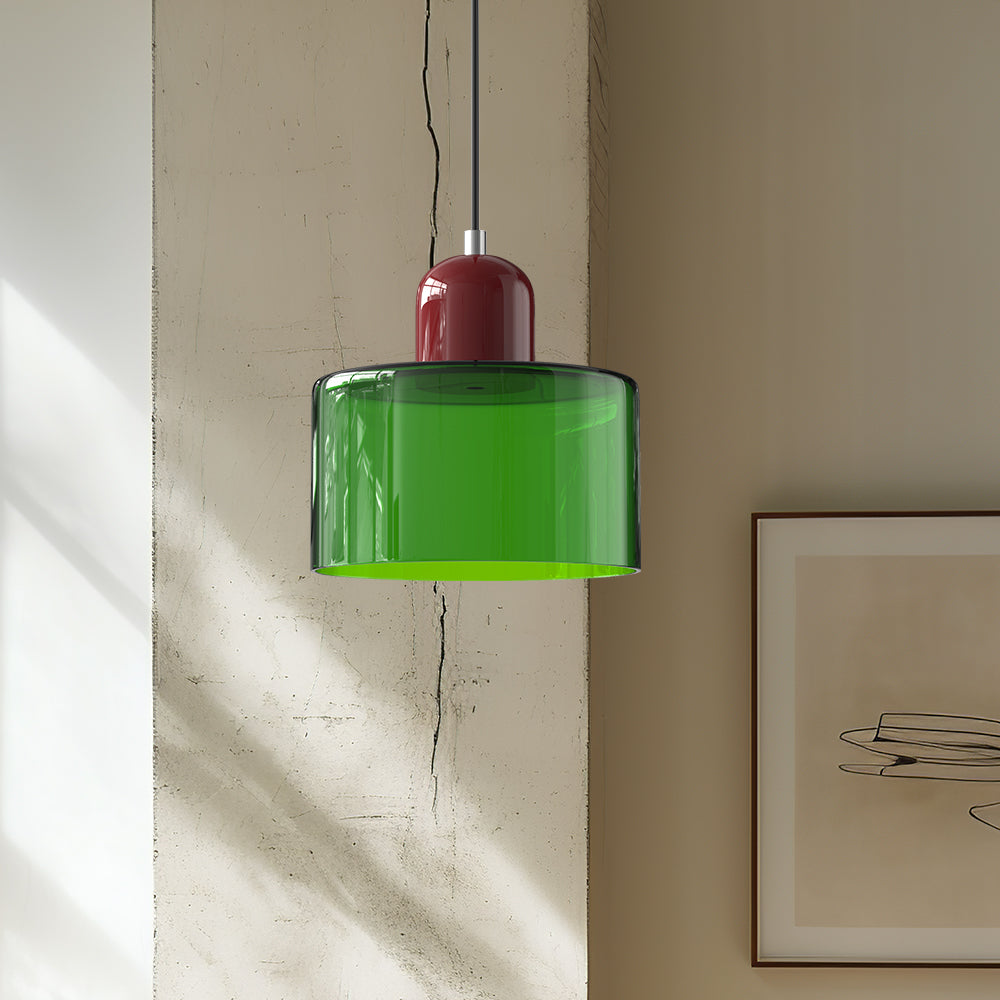 Lampe Pendante Bauhaus en Verre - Design Élégant avec Suspension Ajustable