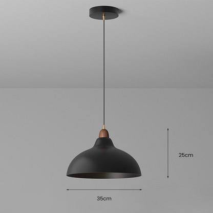 Lampe Suspendue Design en Bois et Métal - Élégance Scandinave, Variété de Couleurs