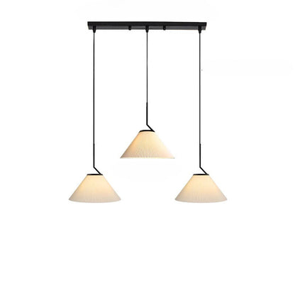 Suspension Nordic Plissée Crème – Design Scandinave Élégant en Tissu LED