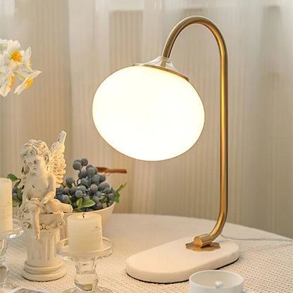 Lampe de Table Marshmallow - Design Moderne en Métal et Verre avec Éclairage Doux