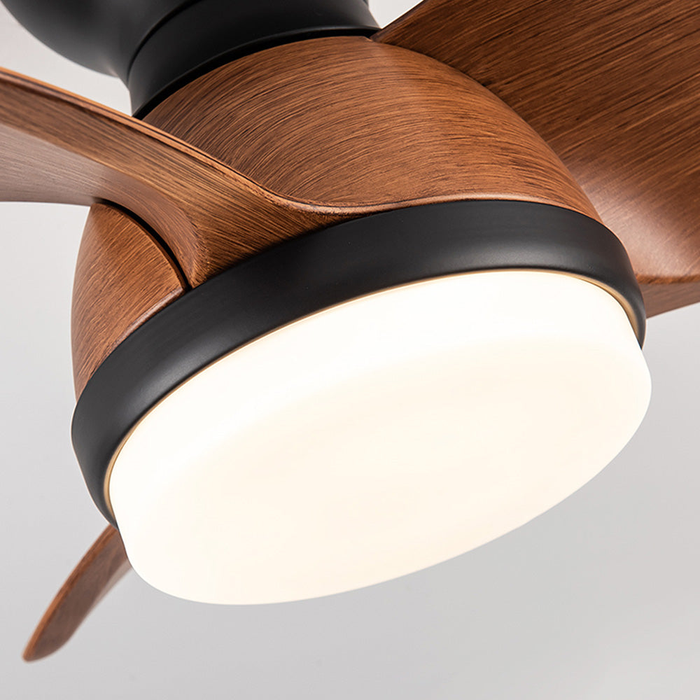 Ventilateur de Plafond en Bois avec Lumière LED – Élégance Moderne et Confort Optimal