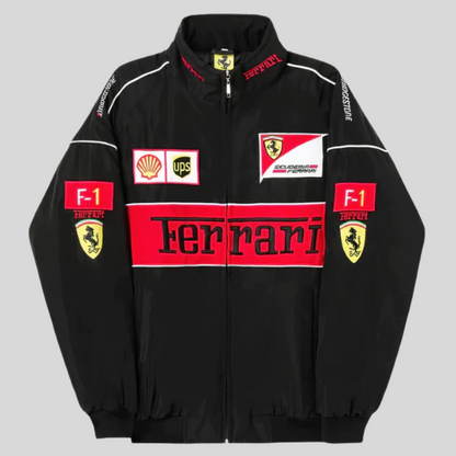 Veste Ferrari Vintage – Style Racing Unisexe, Vêtement Sport Rétro pour Fans Formule 1