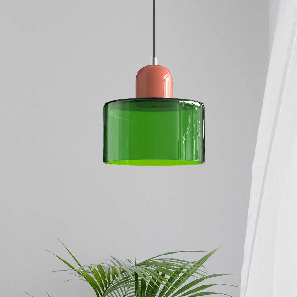 Lampe Pendante Bauhaus en Verre - Design Élégant avec Suspension Ajustable