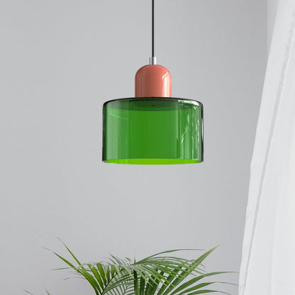 Lampe Pendante Bauhaus en Verre - Design Élégant avec Suspension Ajustable