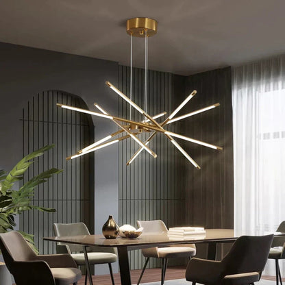 Chandelier Spider Moderne – Lustre Élégant avec 6 à 12 Lampes pour Salle à Manger, Salon et Bureau