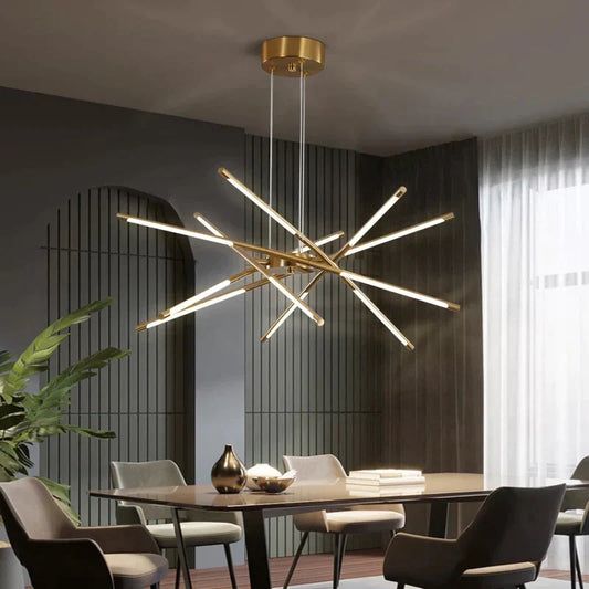 Chandelier Spider Moderne – Lustre Élégant avec 6 à 12 Lampes pour Salle à Manger, Salon et Bureau