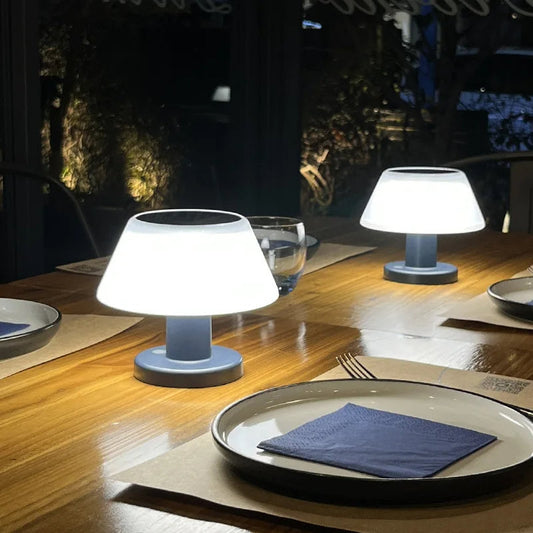 Lampe de Table Solaire Solari – Éclairage LED Rechargeable et Écologique avec Design Moderne