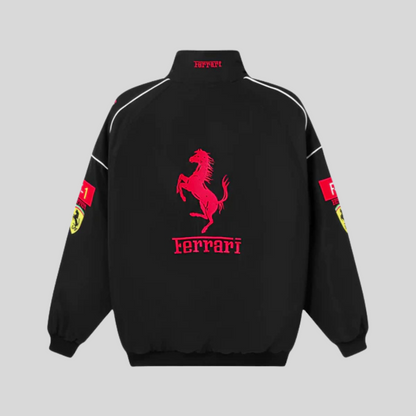 Veste Ferrari Vintage – Style Racing Unisexe, Vêtement Sport Rétro pour Fans Formule 1