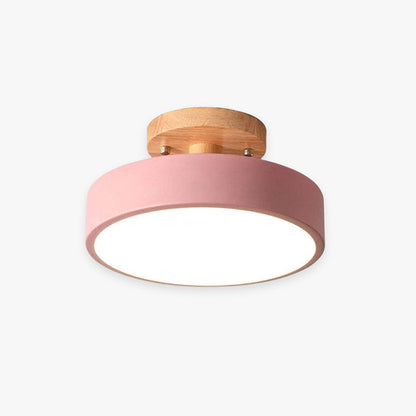Plafonnier LED Moderne en Bois – Éclairage Minimaliste avec Fonction Dimmable pour Bureau et Salon