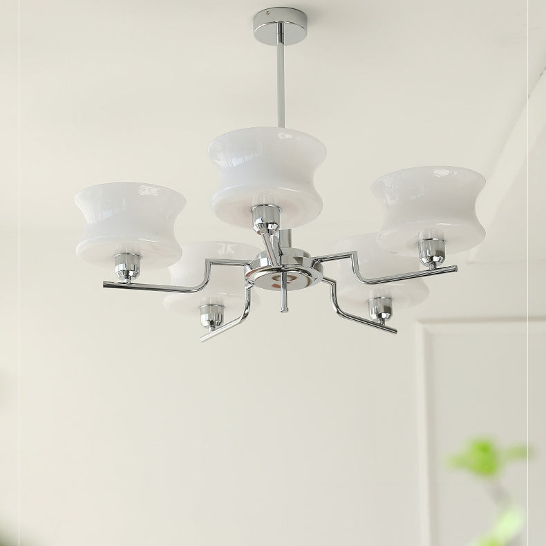 Suspension Vintage en Or Naturel - Lustre Élégant en Métal et Verre
