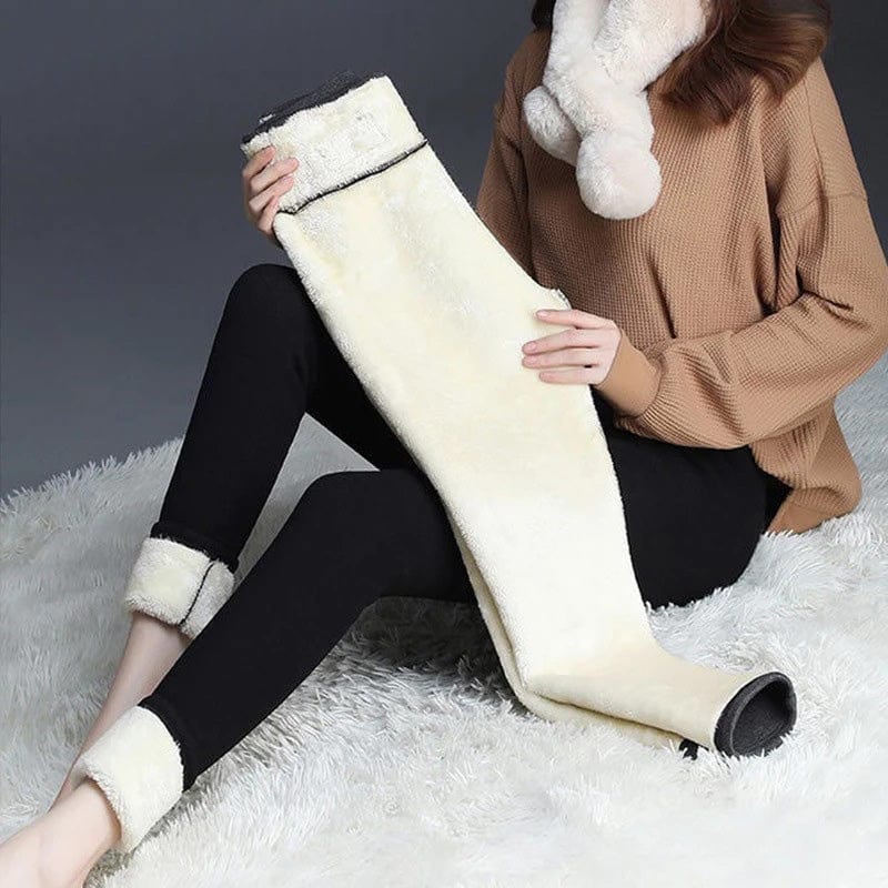 Legging Hiver VeluWarm – Polaire Intérieure, Extérieur Velours, Confort Thermique Élégant