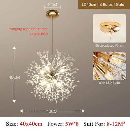 Chandelier LED Cristal Luxe - Design Moderne en Métal Chromé, LED G9, Élégant et Raffiné
