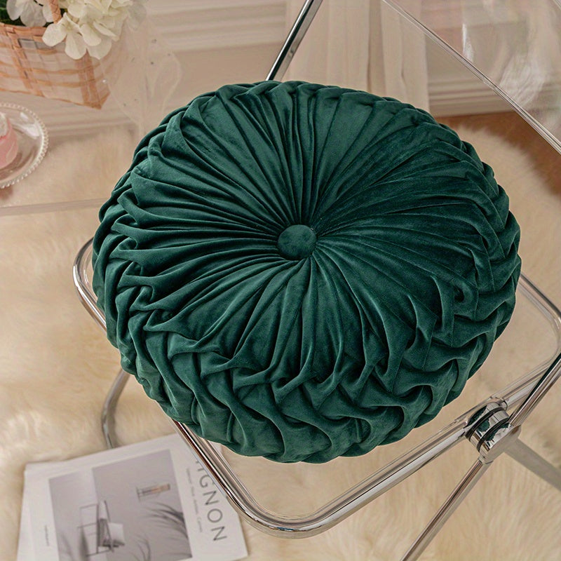 Coussin en Velours Rond en Forme de Citrouille | Coussin Tissé Doux pour Canapé et Chaise de Bureau | Housse Lavable, Coussin Décoratif pour Salon et Chambre