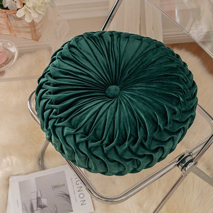 Coussin en Velours Rond en Forme de Citrouille | Coussin Tissé Doux pour Canapé et Chaise de Bureau | Housse Lavable, Coussin Décoratif pour Salon et Chambre