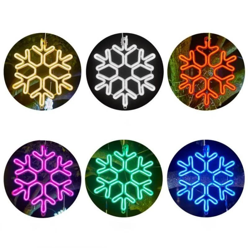 Guirlande LED Flocon de Neige Étanche - Décoration Noël Extérieure