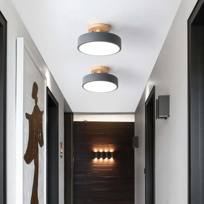 Plafonnier LED Moderne en Bois – Éclairage Minimaliste avec Fonction Dimmable pour Bureau et Salon