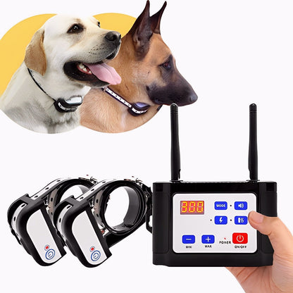 Clôture Électronique SécuriDog 2-en-1 – Sans Fil avec Collier de Dressage, Portée 300 m, Étanche et Rechargeable