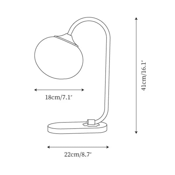 Lampe de Table Marshmallow - Design Moderne en Métal et Verre avec Éclairage Doux