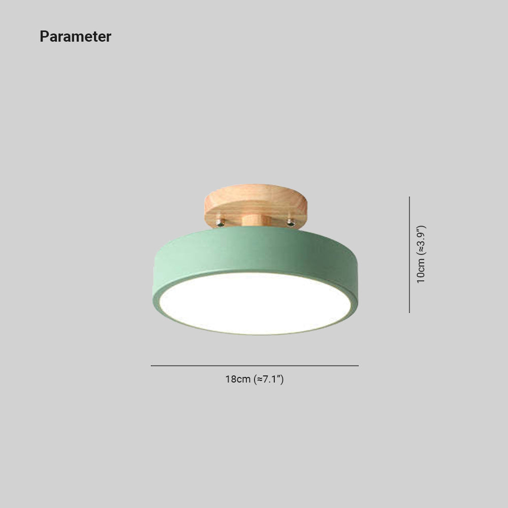 Plafonnier LED Moderne en Bois – Éclairage Minimaliste avec Fonction Dimmable pour Bureau et Salon
