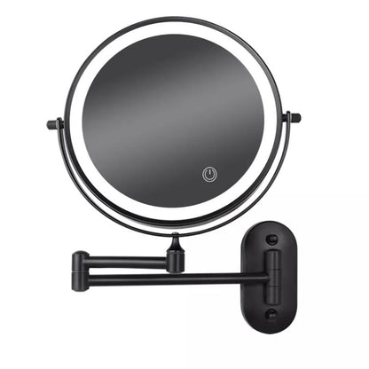 Miroir de Maquillage LED Rechargeable - Agrandisseur avec Éclairage Tactile