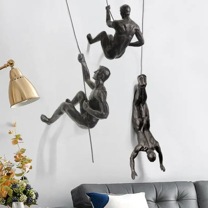 Ascendant | Ensemble de décoration murale homme grimpant créatif