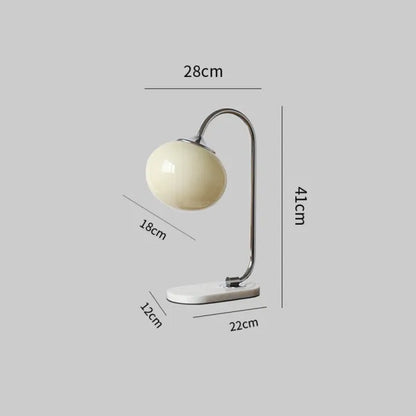 Lampe de Table Marshmallow - Design Moderne en Métal et Verre avec Éclairage Doux