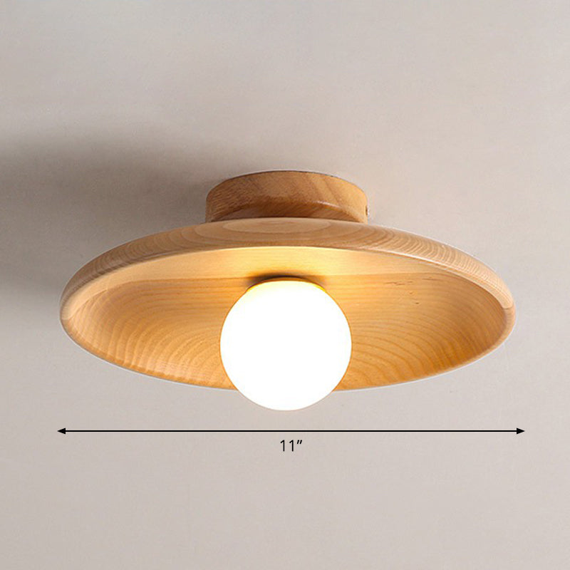 Plafonnier Moderne en Bois – Éclairage LED Minimaliste pour Salon et Bureau