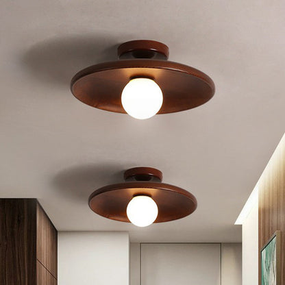 Plafonnier Moderne en Bois – Éclairage LED Minimaliste pour Salon et Bureau