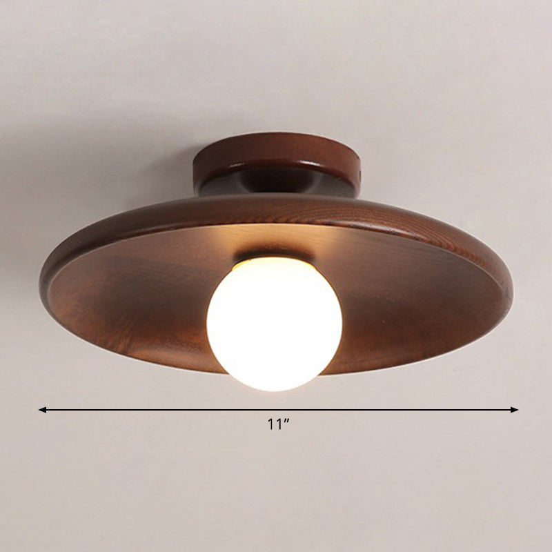 Plafonnier Moderne en Bois – Éclairage LED Minimaliste pour Salon et Bureau