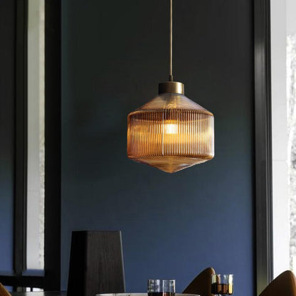 Suspension Moderne Drum en Verre - Éclairage Élégant et Raffiné pour Salon et Salle à Manger
