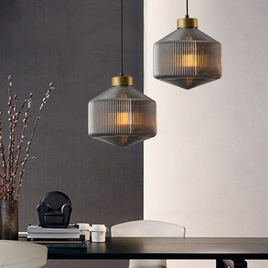 Suspension Moderne Drum en Verre - Éclairage Élégant et Raffiné pour Salon et Salle à Manger