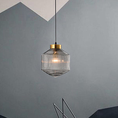 Suspension Moderne Drum en Verre - Éclairage Élégant et Raffiné pour Salon et Salle à Manger