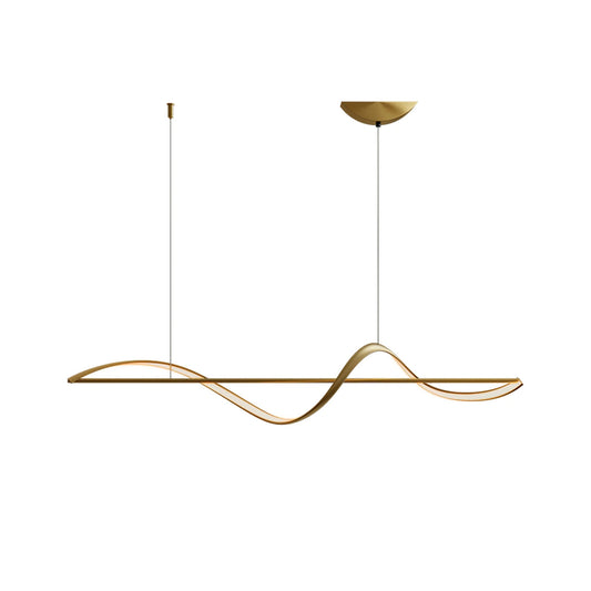 Suspension Whisper Linear - Lampe Moderne en Métal et Acrylique avec LED Intégrée