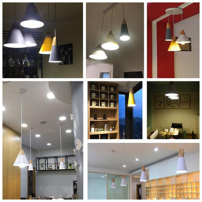 Lampe Pendante Bardais - Design Bois et Métal avec Câble Ajustable