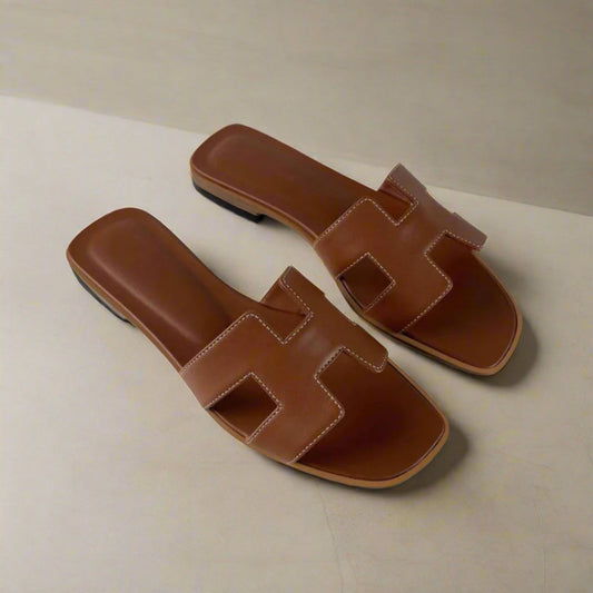 H Sandals Femme | Mules d’Été Élégantes en Cuir PU
