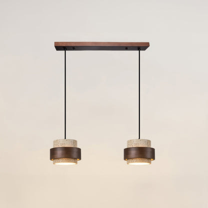 Lampe de Chevet Ascend Retro Wabi-Sabi – Élégance Minimaliste avec Travertin et Bois
