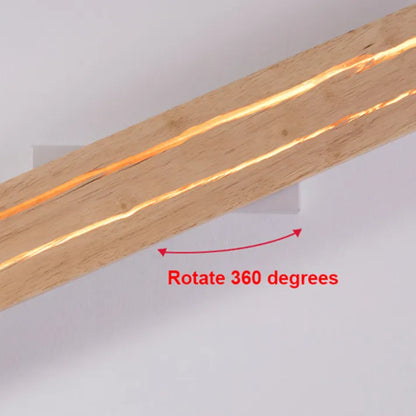 Lampe Murale Moderne en Bois avec Motif Fissuré - Éclairage LED Élégant pour Salon et Chambre