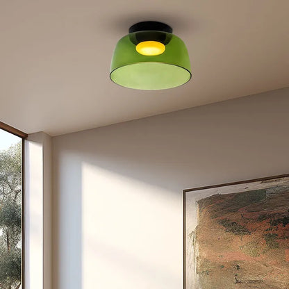 Plafonnier en Verre Design Médiéval Nordique – Éclairage Élégant et Chauffant pour Salon, Chambre ou Salle à Manger