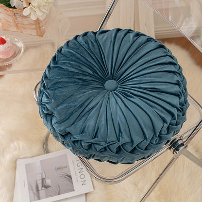 Coussin en Velours Rond en Forme de Citrouille | Coussin Tissé Doux pour Canapé et Chaise de Bureau | Housse Lavable, Coussin Décoratif pour Salon et Chambre