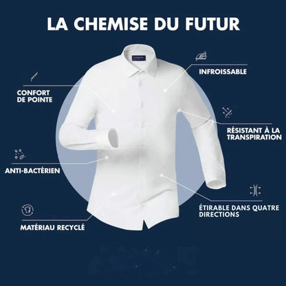 Chemise infroissable et élastique
