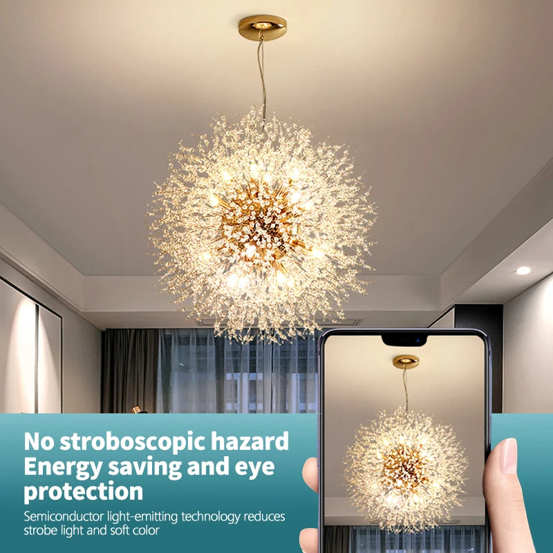Chandelier LED Cristal Luxe - Design Moderne en Métal Chromé, LED G9, Élégant et Raffiné