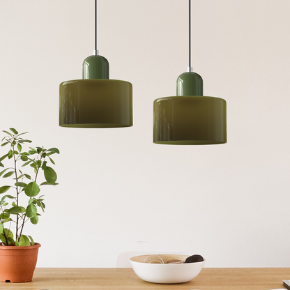 Lampe Pendante Bauhaus en Verre - Design Élégant avec Suspension Ajustable